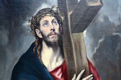 32A Christ Carrying the Cross - El Greco 1580s - Robert Lehman Collection New York Metropolitan Museum Of Art.jpg